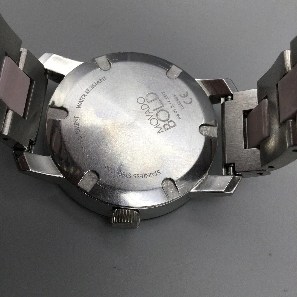 Movado BOLD Watch Womens 36mm Stainless Pink Black New Battery 6.25" - Picture 10 of 14